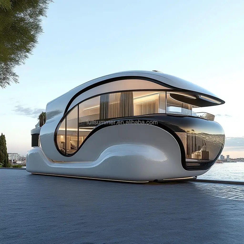 Custom 20ft Modern Modular House Prefabricated Homes Tiny House Resort Space Hotel Capsule House