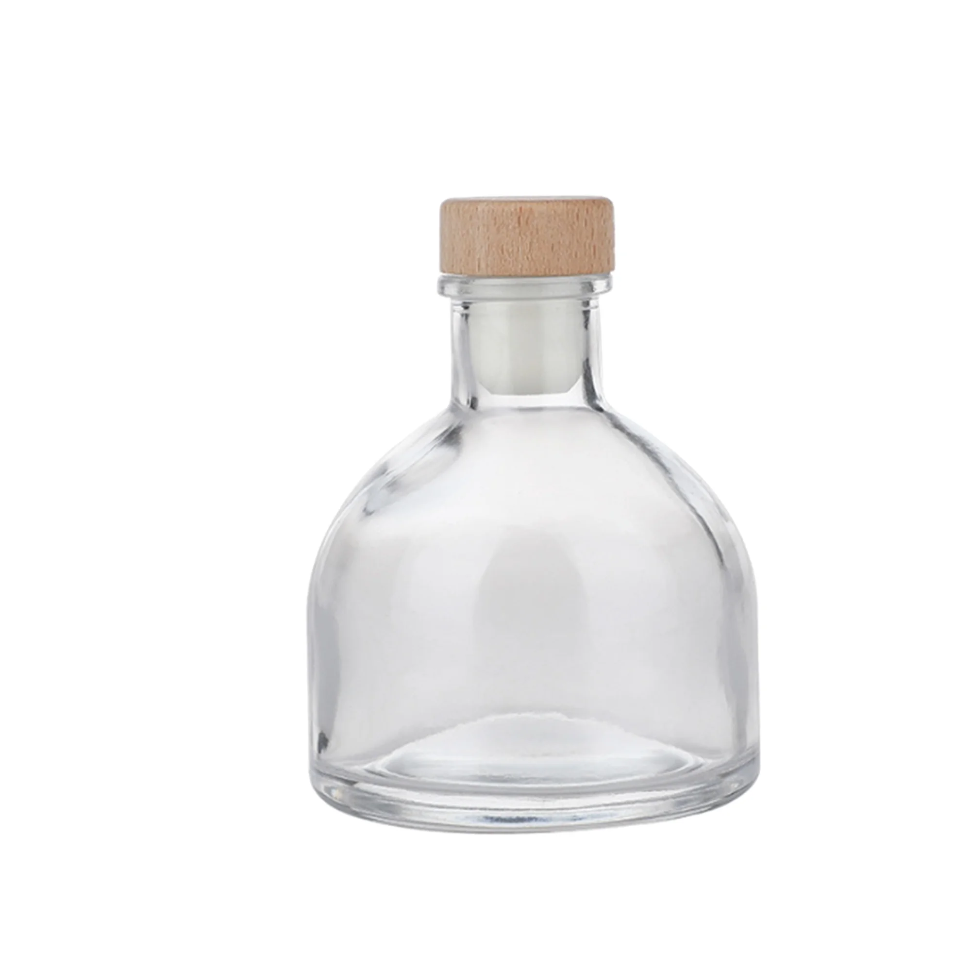 Custom 50ml100ml150ml180ml200ml empty beautiful glass reed diffuser bottle with stopper