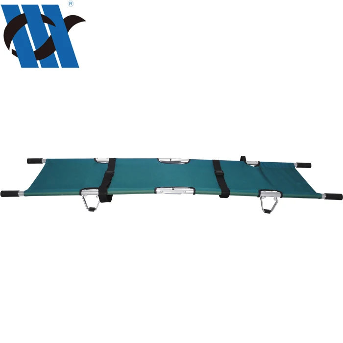 BDST109A Medical Portable Aluminium Alloy Canvas Camp Bed with Bags Four Parts Camp Folding Stretcher