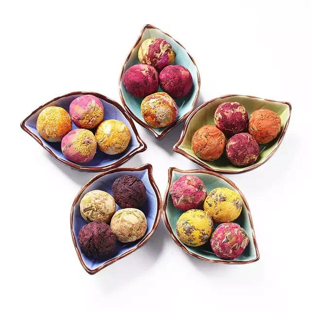 Best-selling Naturally Individual Packages Hand-made Scented  Flower Tea Balls Blooming Tea