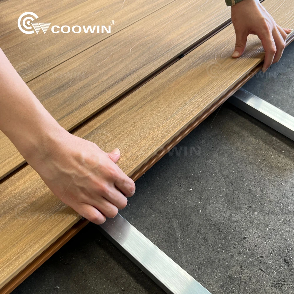 Eco-Friendly Anti-Uv Extruded Wpc Wood Plastic Composite Terrace Floor Waterproof Patio WPC Outdoor Decking