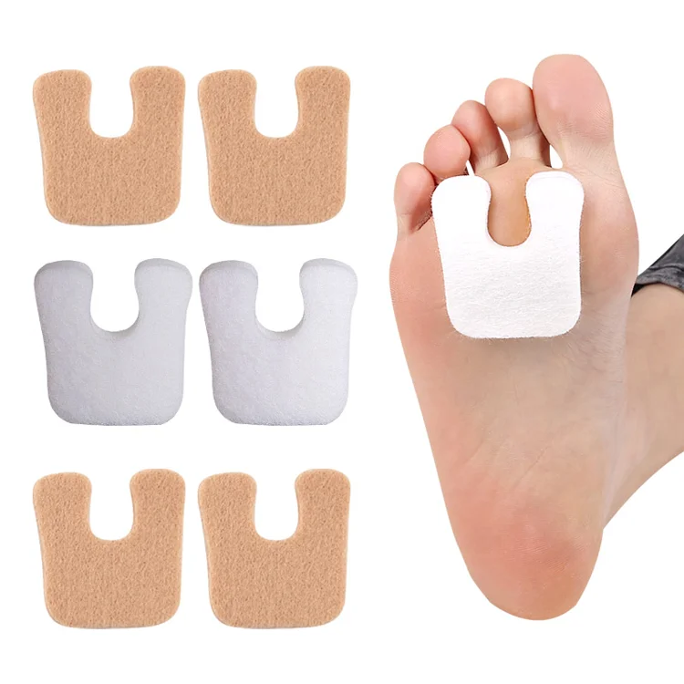U-Shaped Felt Callus Pads Protect Calluses from Rubbing on Shoes Reduce Foot and Heel Pain Self-Stick Pedi  Arch Support Insole