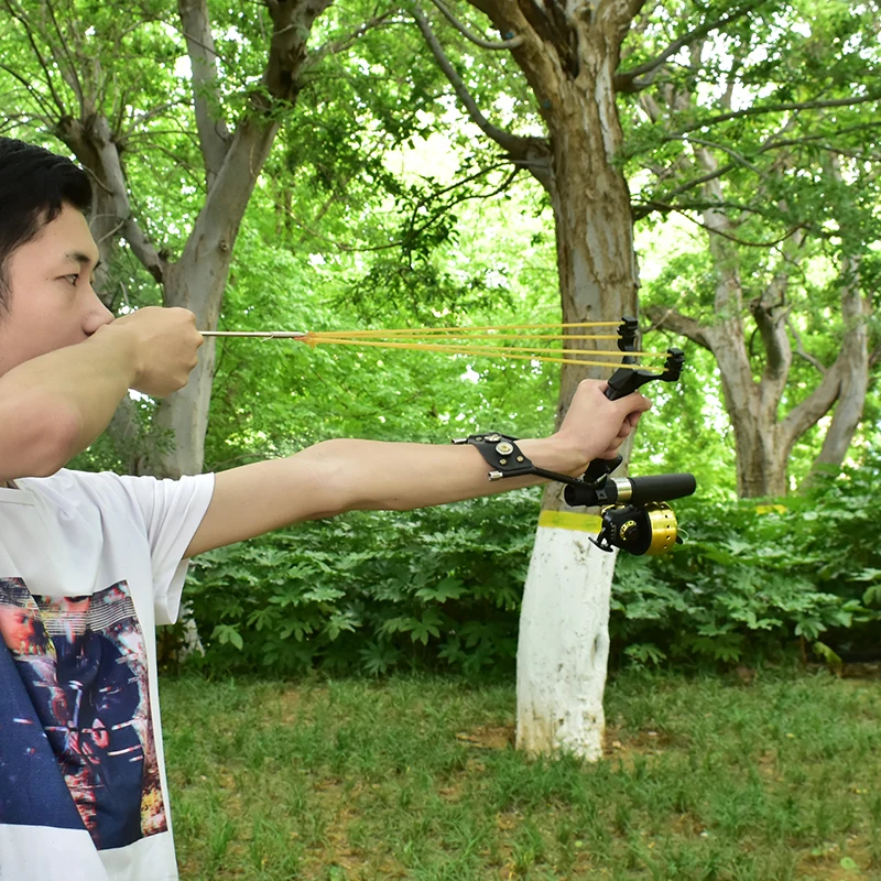 Outdoor stainless steel strong magnetic slingshot shooting slingshot with slingshot rubber band