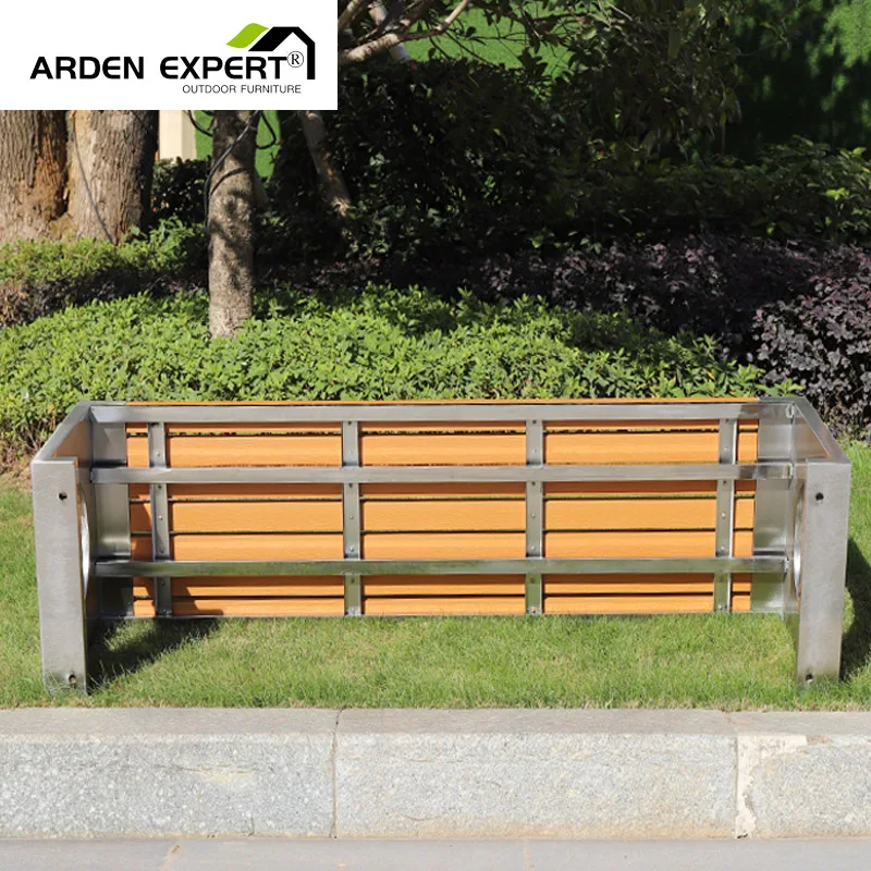 Park Long  Benches Outside Modern Visitor Chairs Garden Outdoor Waiting Room Bench