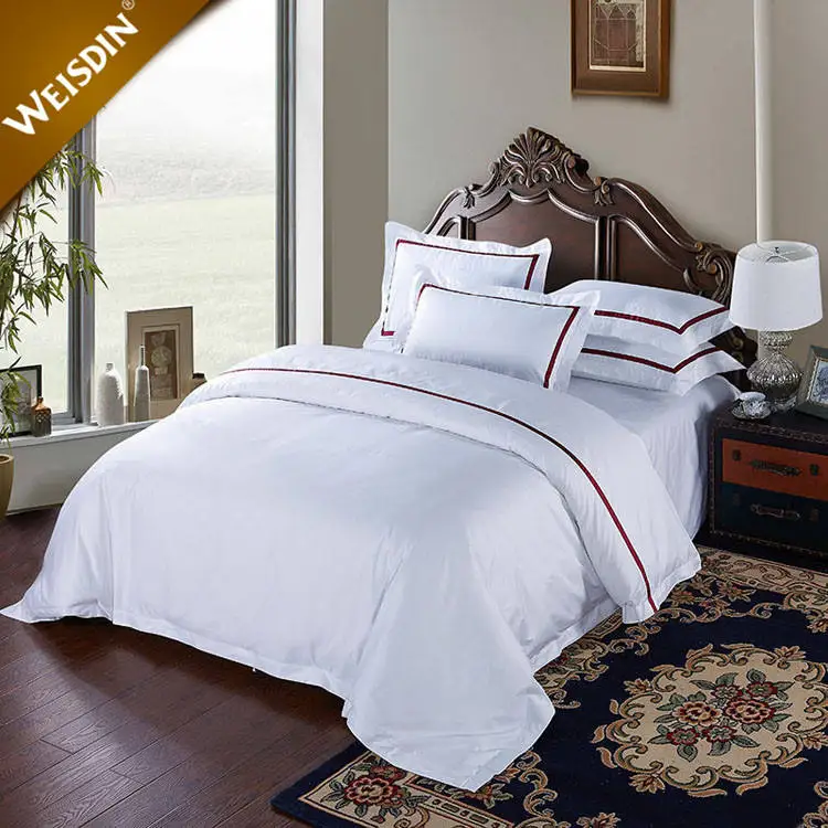 OEM Factoryhotel linen wholesale queen size cotton pure white bedsheet quilt comforter sets bedding luxury