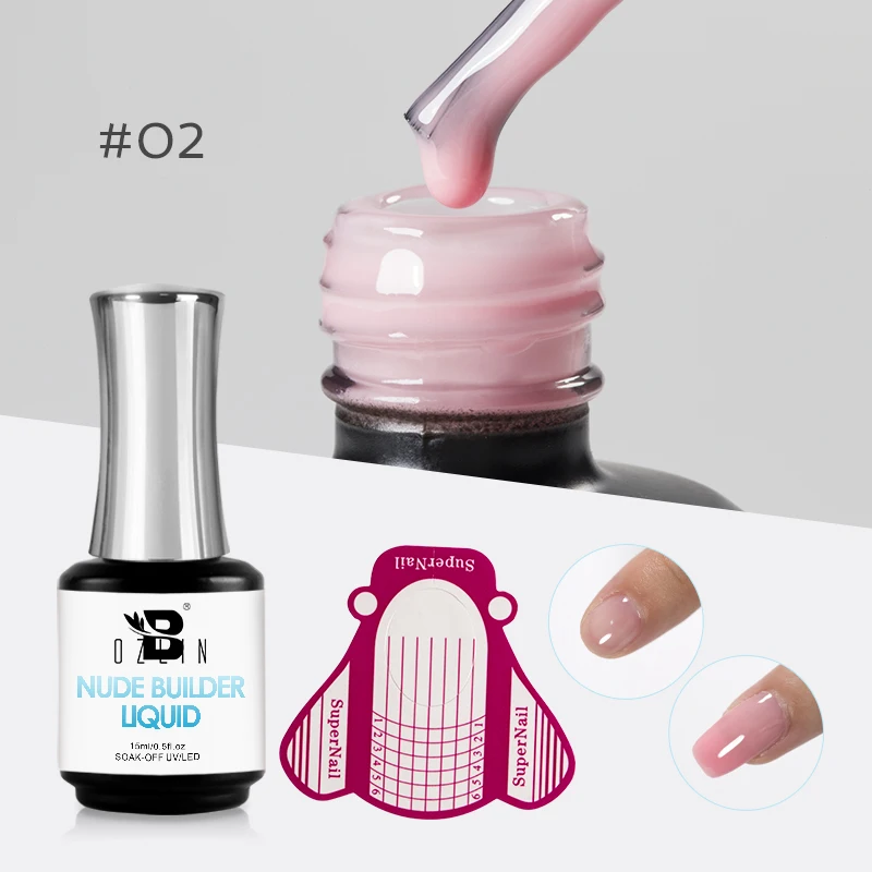 Коробка отбора бесплатно 5 в 1 гель Жесткий Мягкий гелеобразный чехол бутылке для дизайна ногтей молочно белый жидкий строитель бутылка Oem конструирующий