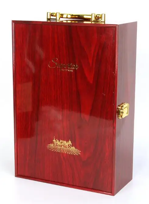 Hot selling high-quality gift-giving chess design 2-bottle wine box