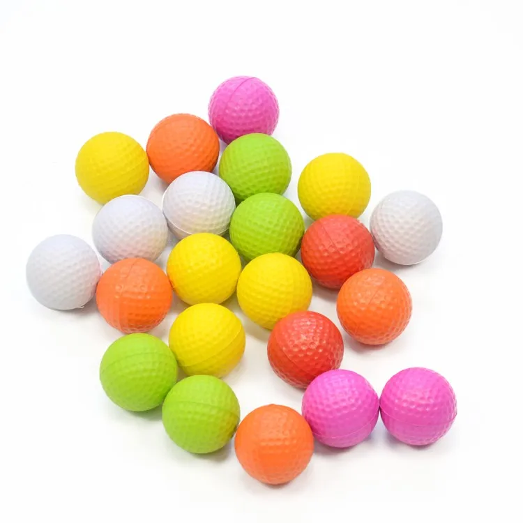 Factory Price Bulk OEM Custom Logo 42mm PU Stress Practice Golf Ball Soft PU Foam Golf Balls