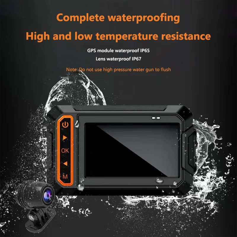 Dual Lens Dash Cam Parking Monitor HD 1080P Motorcycle Video Recorder Front Rear View Motorbike Video Camera G-Sensor IPS Screen