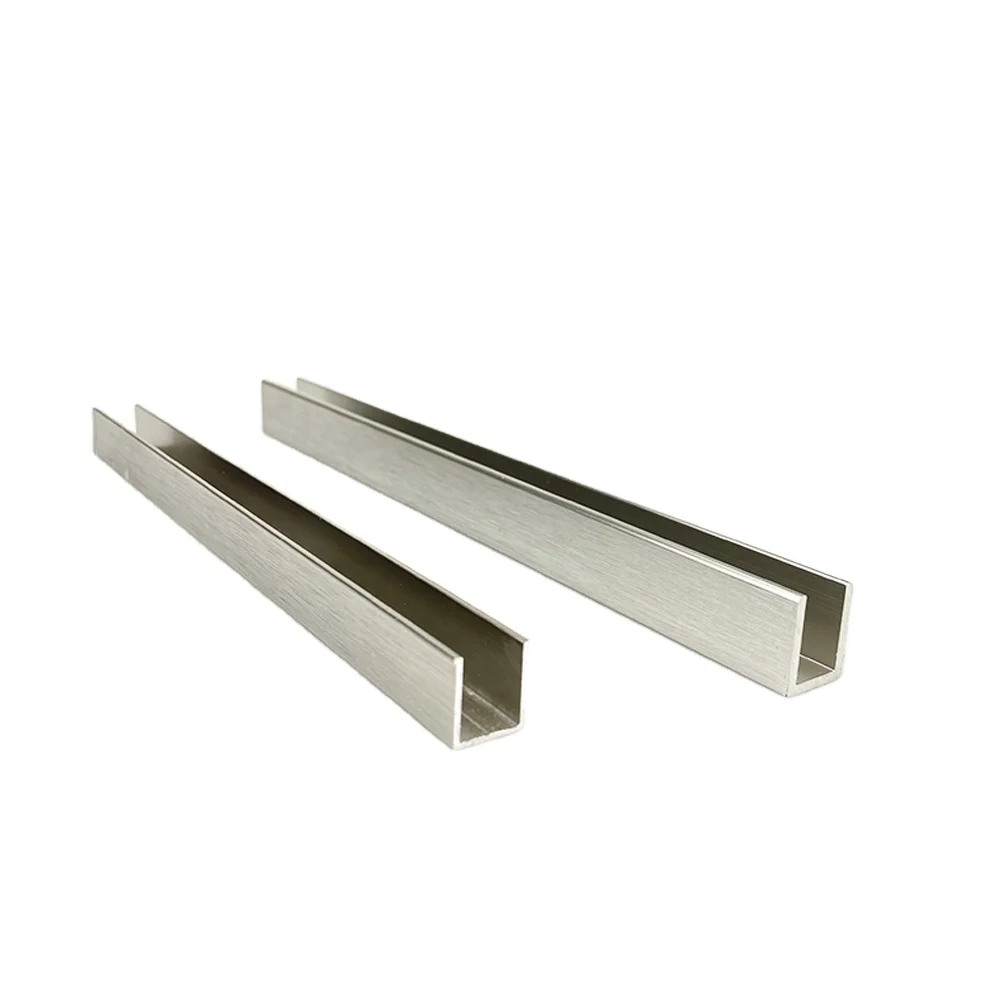  Bathroom Anodized Brushed Nickel Aluminium Glass Shower U Channel For