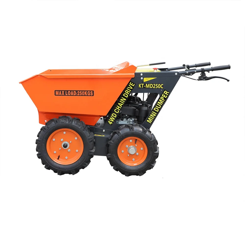 KONSTANT 250kg Mini Dumper Power Wheelbarrow CE Approved Low Price OEM Factory Direct Mini Concrete Buggies 4x4 Wheel Drive