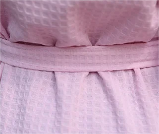 AIMINYZ New Fashion Design Men And Pajamas Thin Summer Waffle Long Sleeved Morning Gown Couple Homewear Medium length Bathrobe