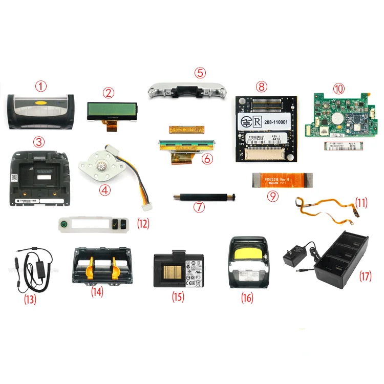 Zebra ZQ520 ZQ521 принтер для печати этикеток запасные части включает в себя датчики крышки кабеля печатающая головка резиновый роликовый резак материнская плата