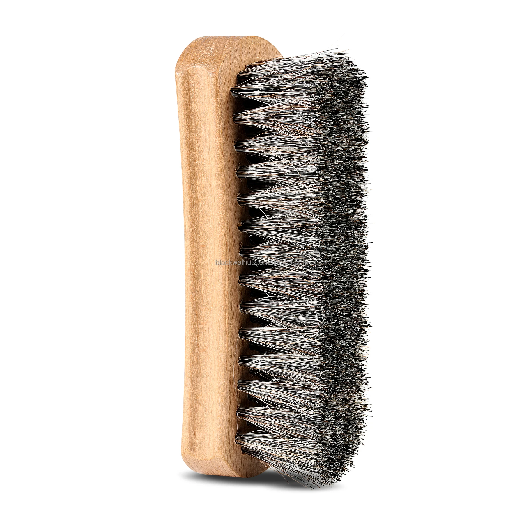 Big Size Wooden Shoe Shine Brush Soft Horse Hair Bristles cleaning Polishing Shoe Brush