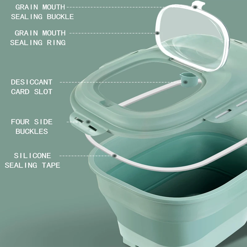 
Kimpets Wholesale Pet Supplies Grain Storage Big Space Foldable Barrel Storage Bucket 