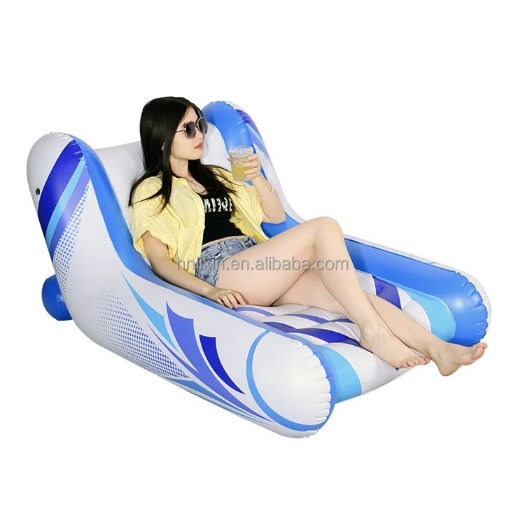 Подгоняйте новый дизайн плавающий лежак надувной бассейн поплавки водные шезлонги плавает большие надувные шезлонги
