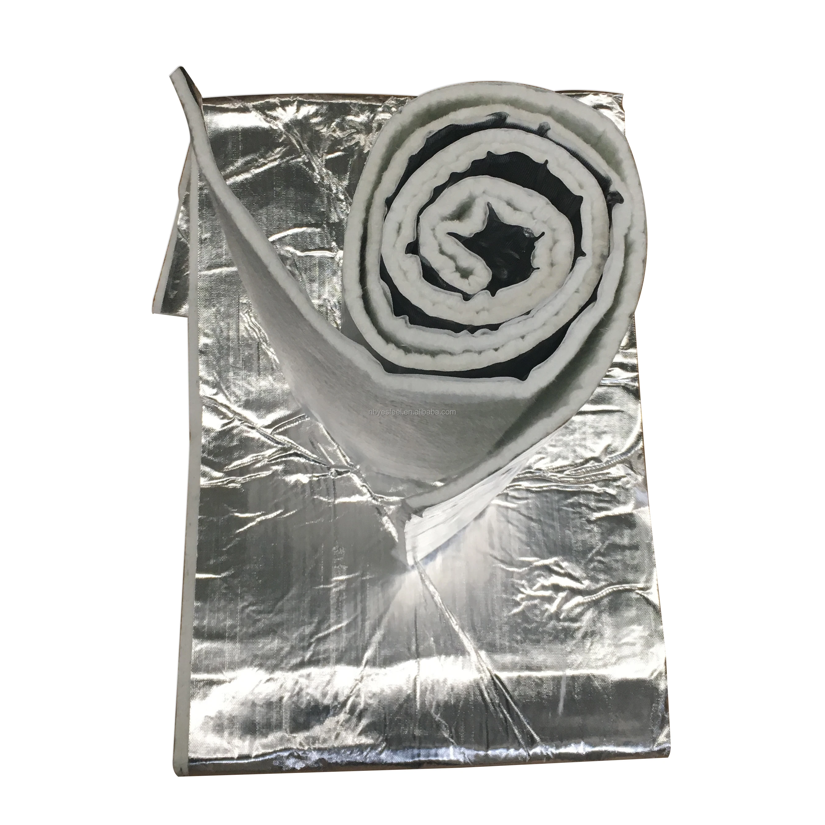 Fiberglass Aluminum Foil Backed Needle Mat or Blanket For Surfacing or Roofing