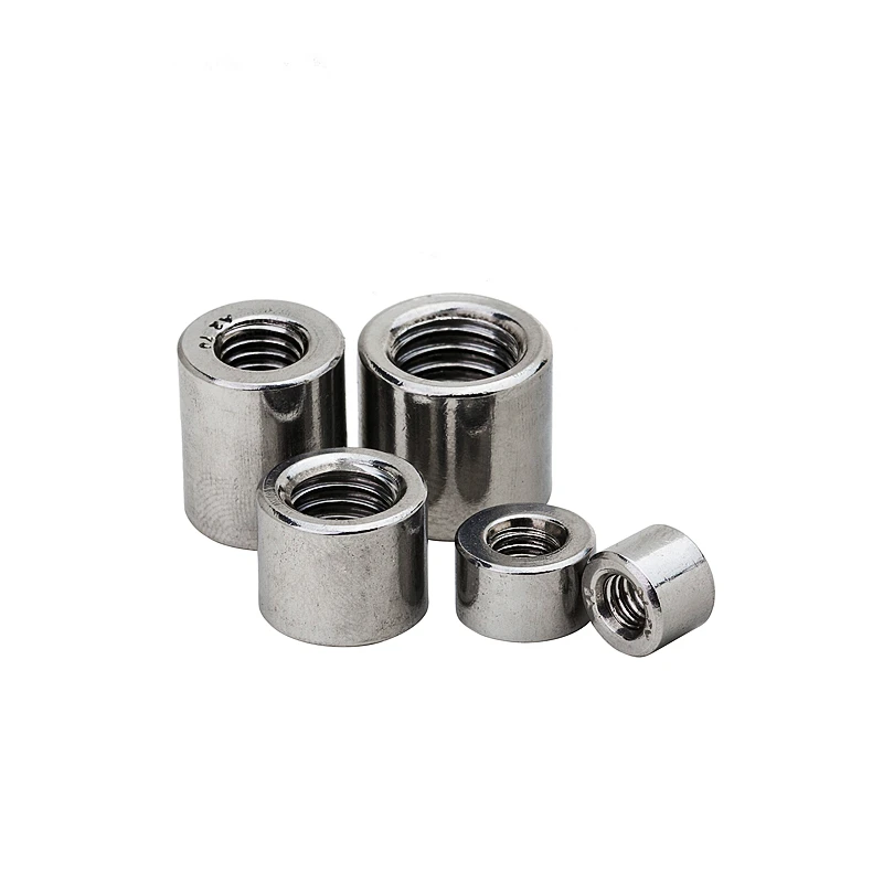 High Temperature Resistant Round Coupling Nut Factory Supply Stainless Steel Inner Threaded Spacer
