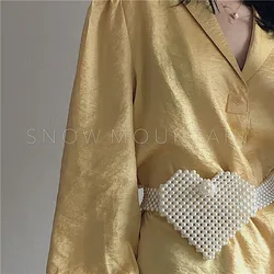 fashion heart shape  beads bag making waist bag