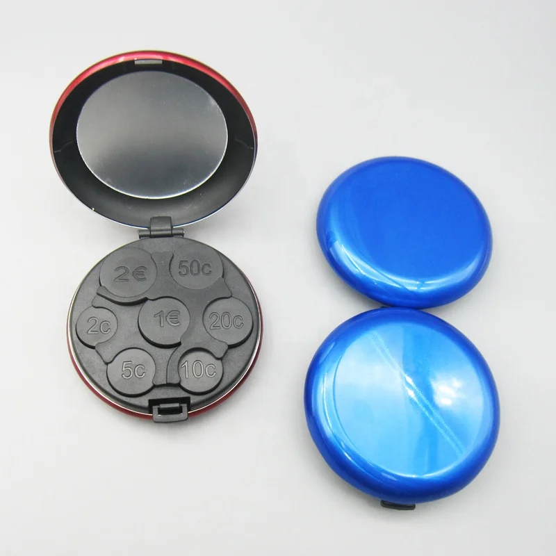 plastic pocket euro and us dollar coin sort holder container  plastic customized logo