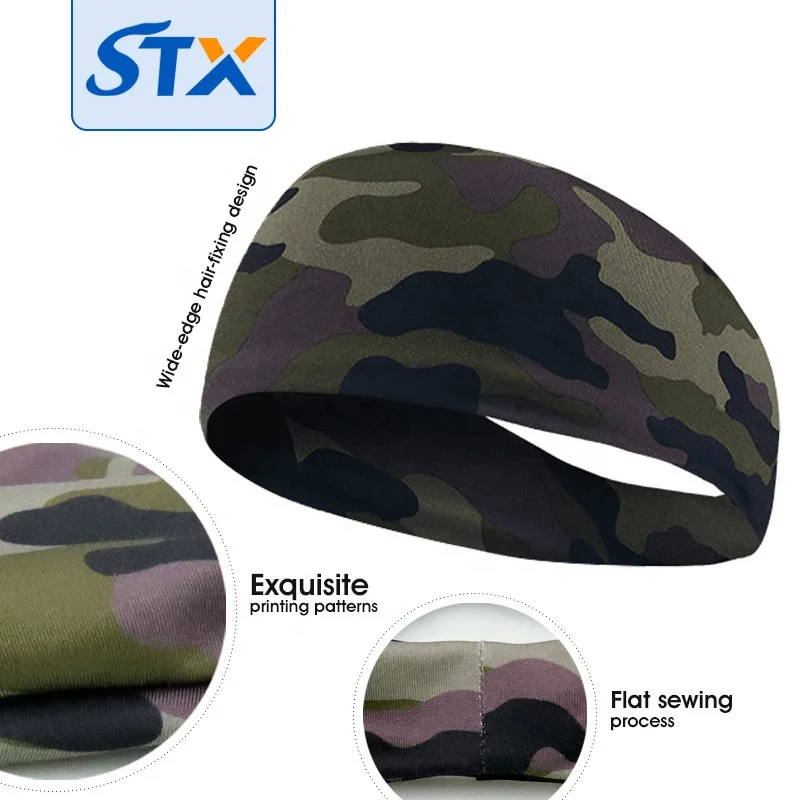 Shuntaixin  Custom Printed Elastic Headbands Running Sports Custom Turban Hairband Fitness Yoga Headband For Man