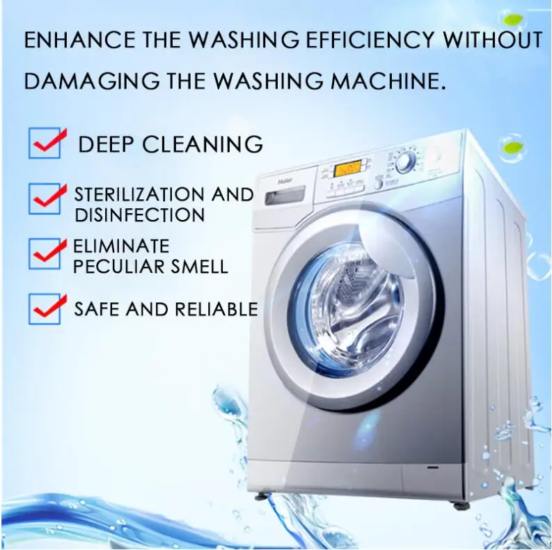 High foam powerful washing machine cleaner / OEM wholesale Custom LOGO packing Laundry Washer Machine Cleaner tablets