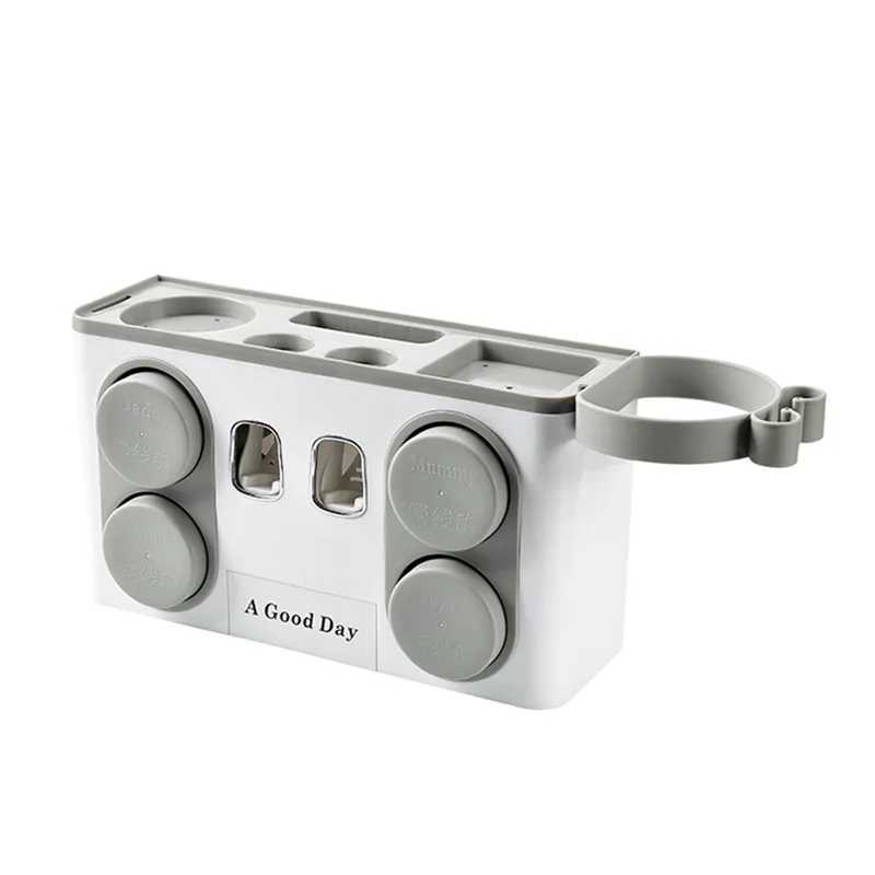 2020 Auto Bathroom Wall Mount Automatic Ecoco Squeezing Toothpaste Dispenser with Toothbrush Holder for Kids