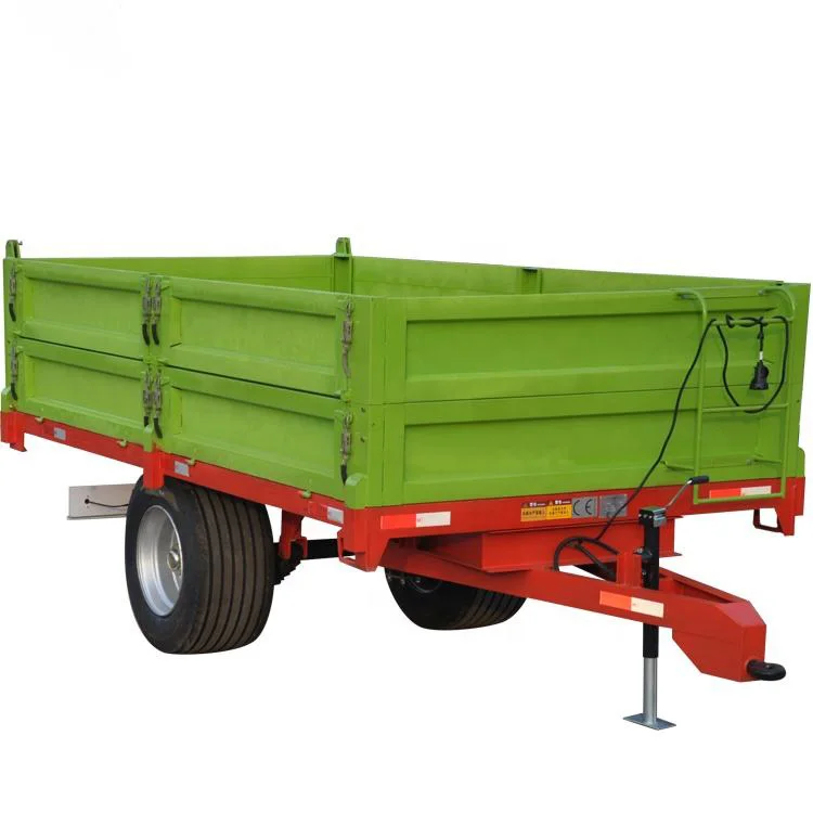 Agriculture hydraulic tipping pto driven tractor farm dump 1.5t 10t 2 tons 5 ton 7 tonnes 8 10 ton mini farm trailer