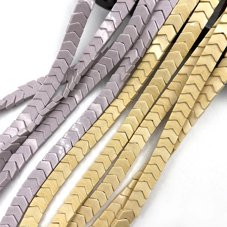 4*8mm purple arrow shape healing stone beads Anion oxide natural loose gemstones for DIY jewelry makings