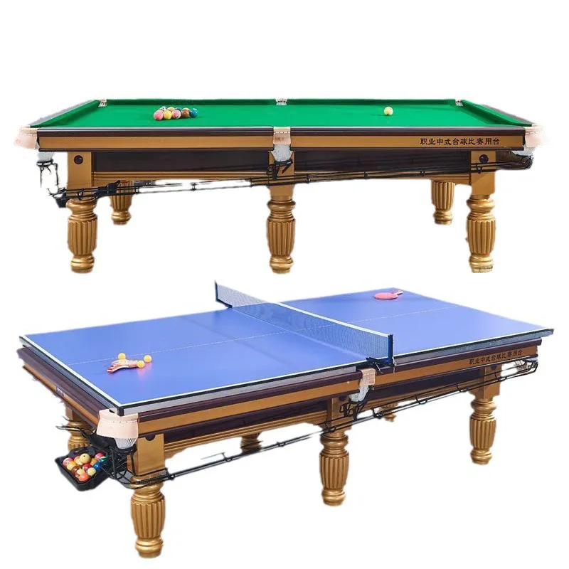 Custom Professional Auto Ball Return 7ft 9ft MDF Board Mable Slate Table Tennis Billiard 2 in 1 Snooker Table with Accessory
