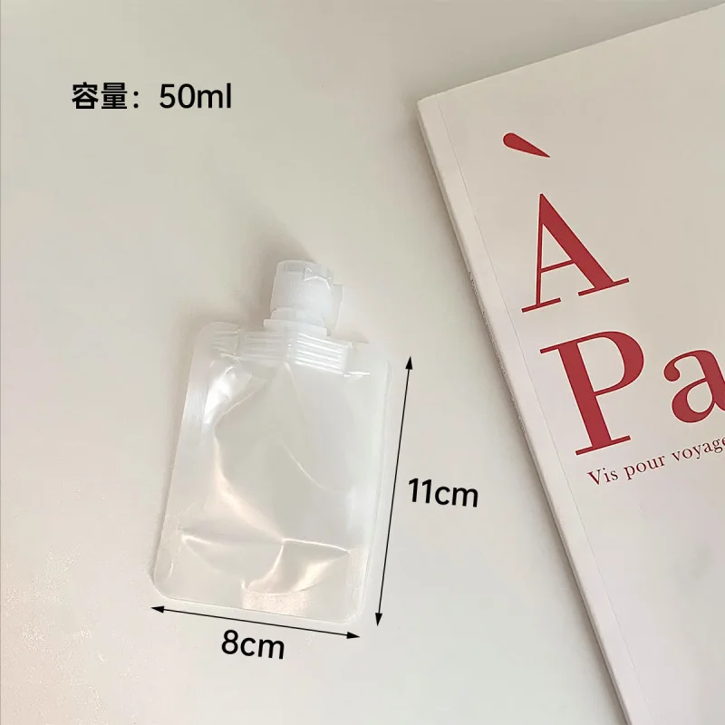Stock 30ml 50ml 100ml Liquid Flip Mouth Travel Emulsion Dispenser Bag