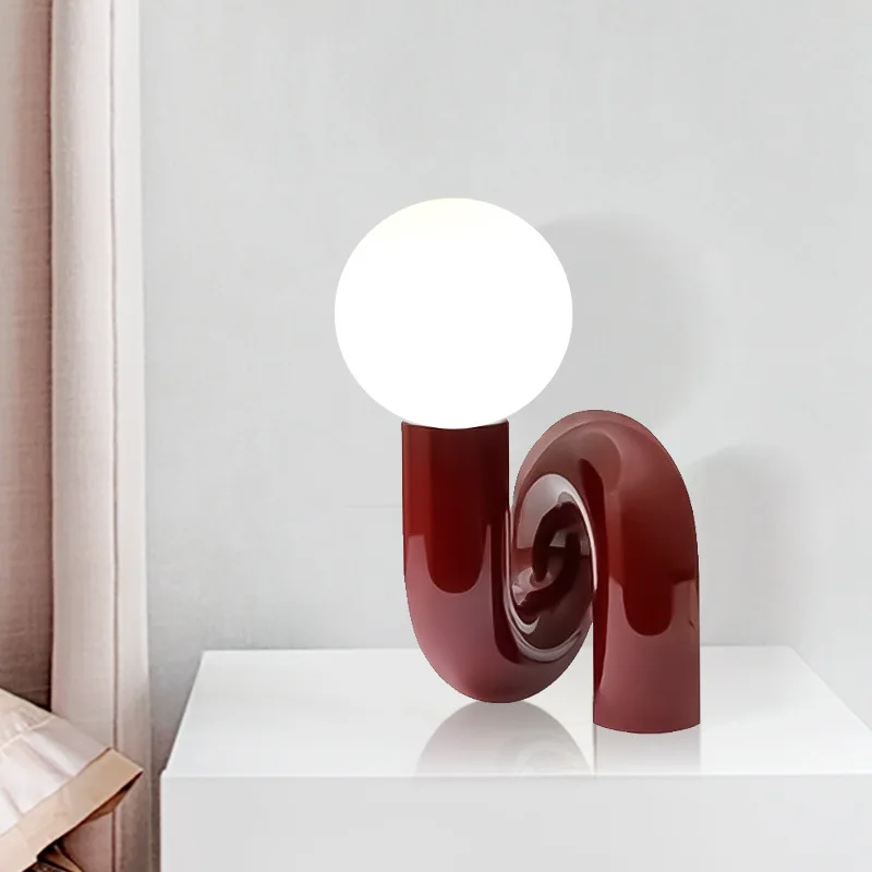 HZX Modern Nordic Style Marble Lamp Creative Onyx Stone Silver Small Surface Bedroom Home Decor Led Table Lamp