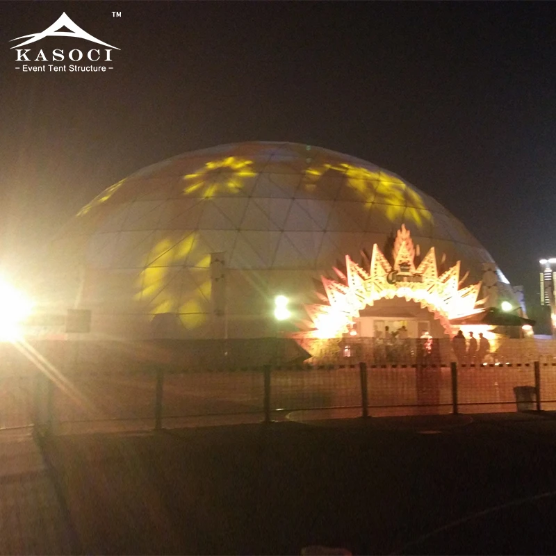 Guangzhou tent factory geodesic dome tent with glass door