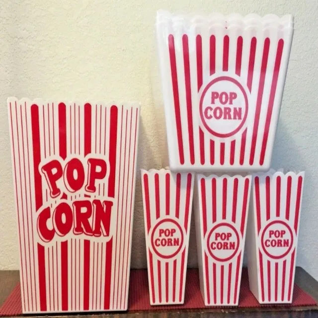 Popcorn Bucket Plastic 3D Custom Logo Printed Paper Popcorn Cup Bucket