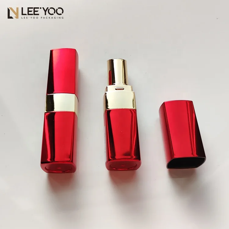 Shiny black lipstick tube empty lipstick container lipstick case  plastic cosmetic packaging tubes