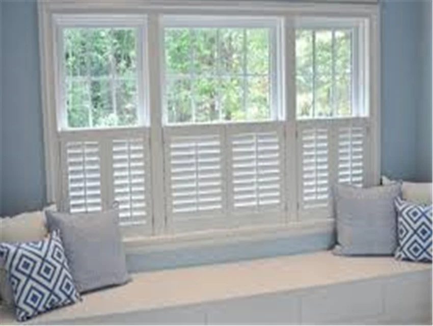 Chinese supplier residential buildings energy-saving faux wood cafe style shutters