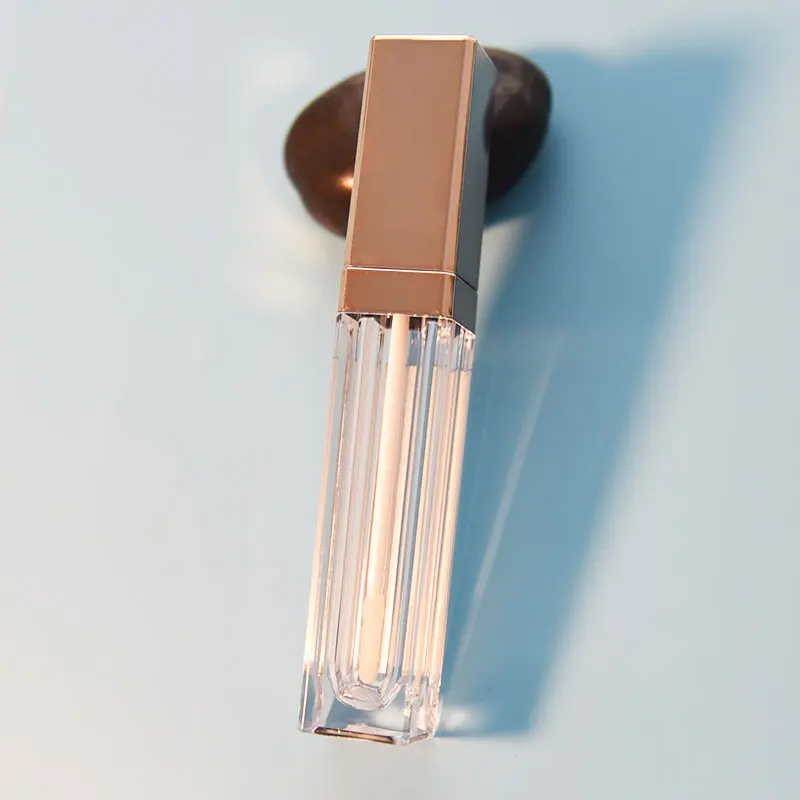 Luxury Crystal Gloss Container Mirror Lip Tube with 3ml square Empty Tubes