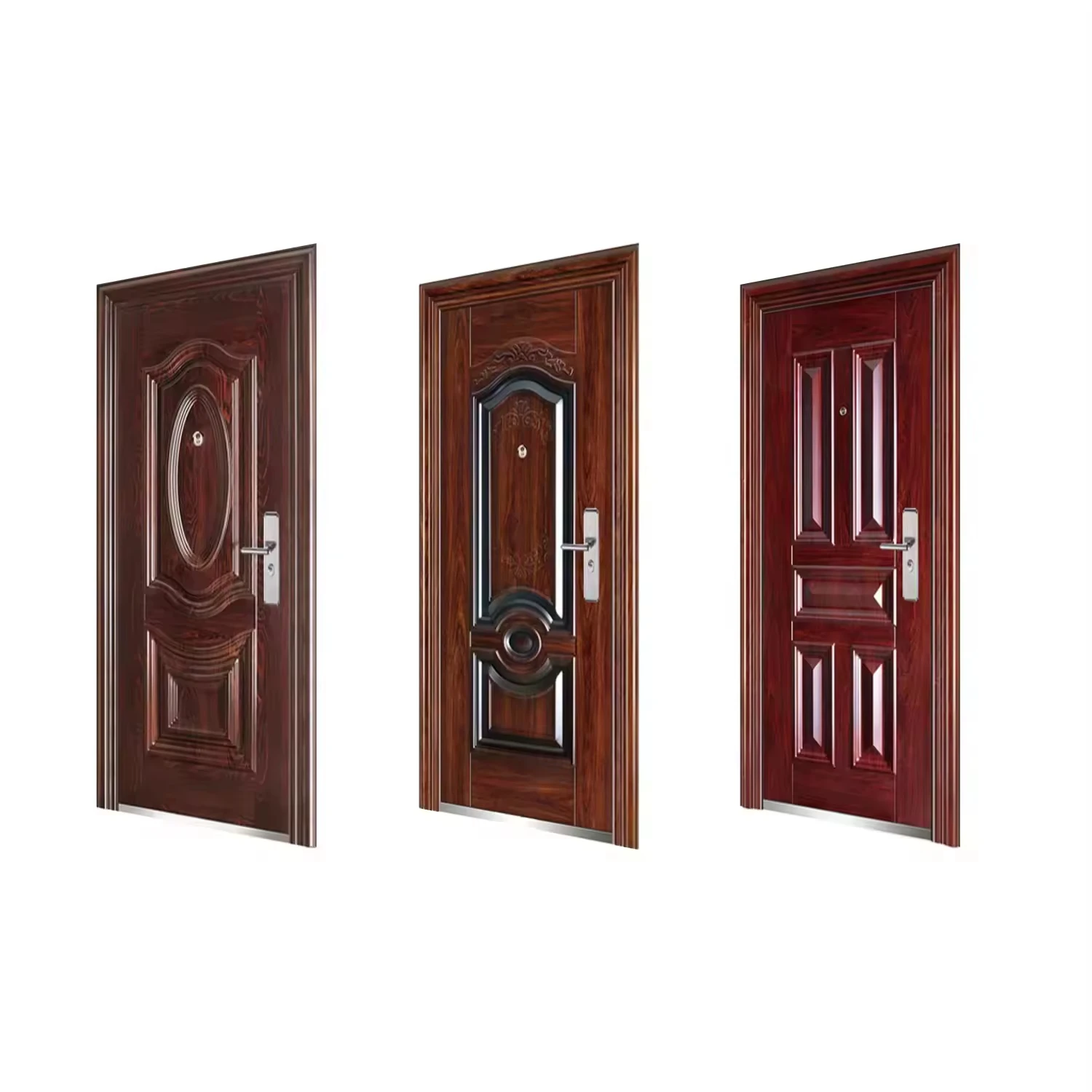 Main Entrance Luxury Steel Door Security Exterior Metal Door Main Entrance Modem Design