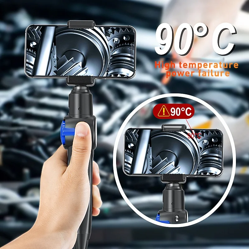 RALCAM H408M Portable Industrial Borescope 360 Steering HD Video Camera for Pipeline Inspection Vehicle Tools