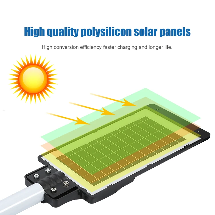 Waterproof Ip65 Outdoor Light Control Abs Housing 90w 120w 150w All In One Integrated Led Solar Street Lamp