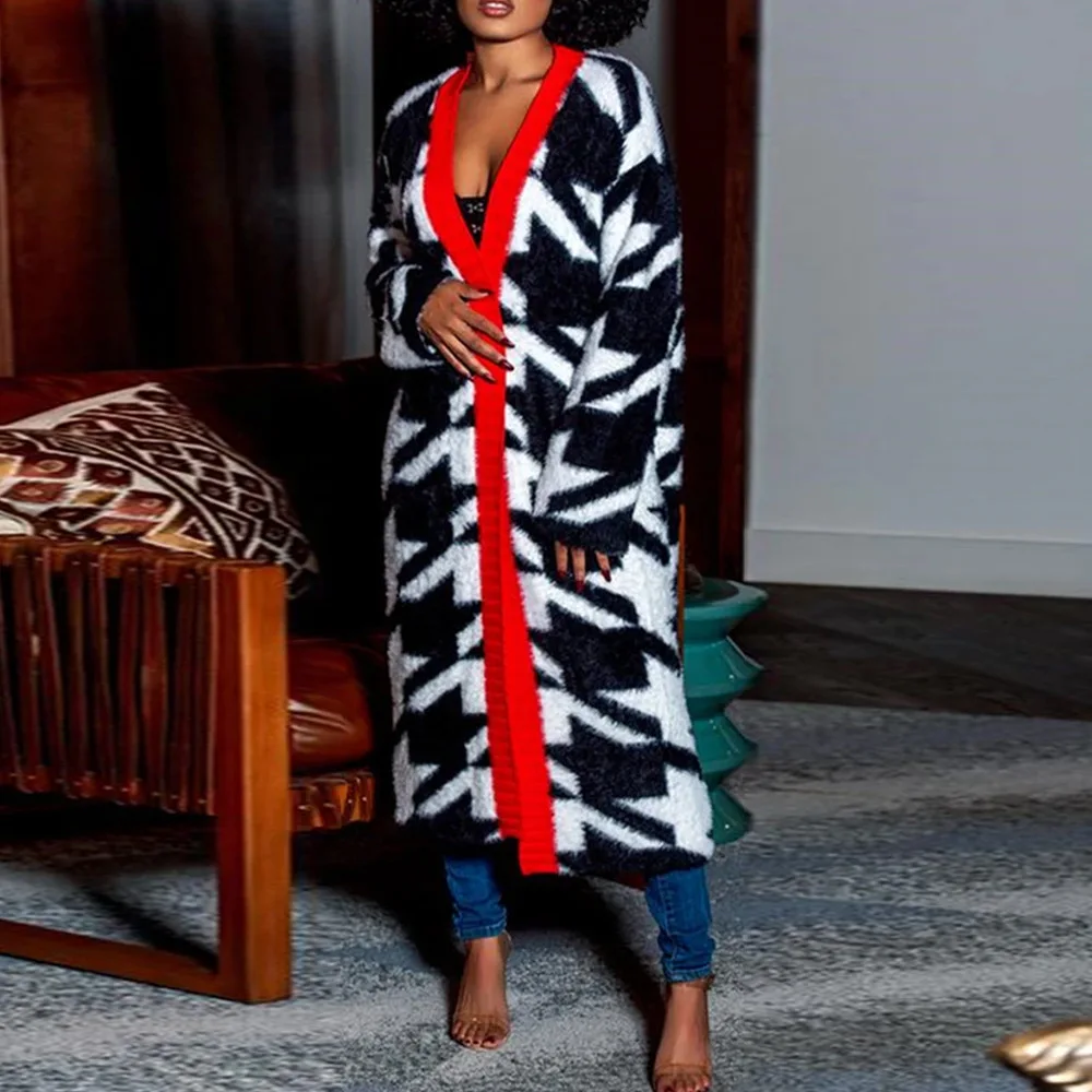 Youdo trench coat CY1710 New 2021 autumn and winter long trench coat color pacthwork fur coat fur jacket