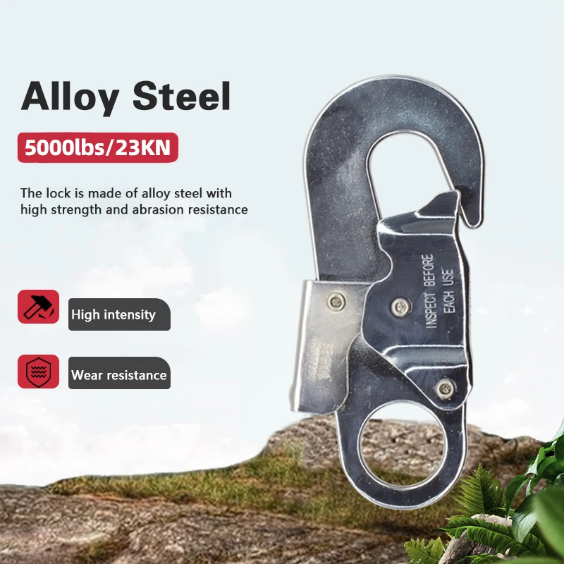 JENSAN Custom 23KN Metal Double Action Stamped Snap Hook For Fall Protection