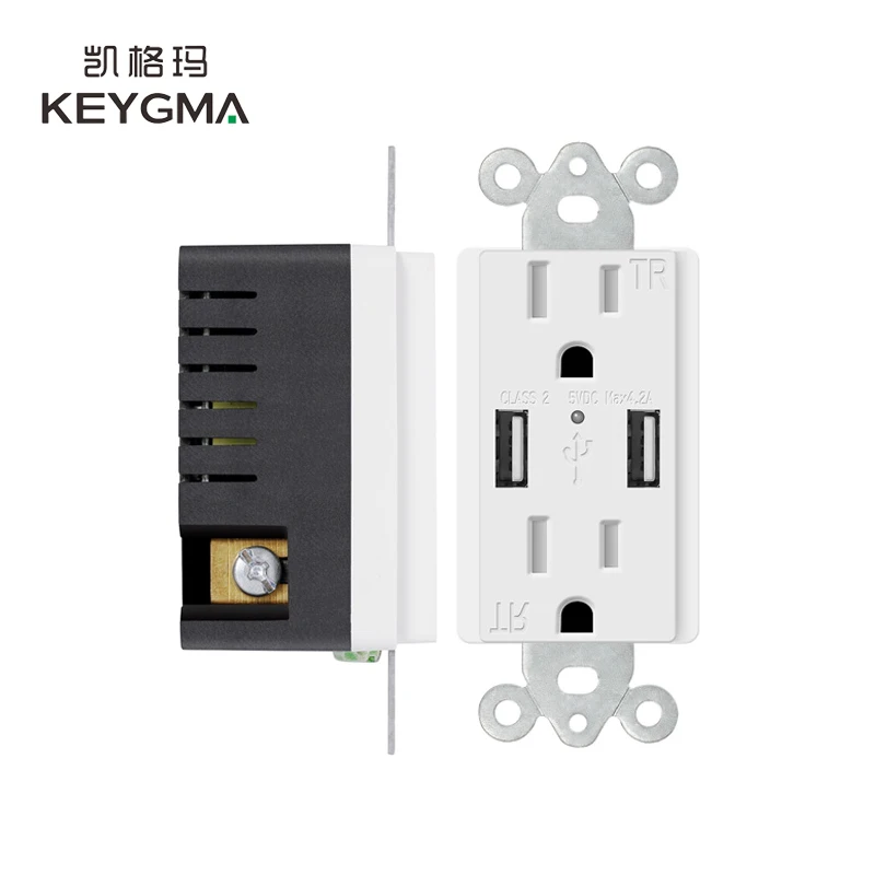 KGMSmart двойной адаптер вилка настенная розетка с USB