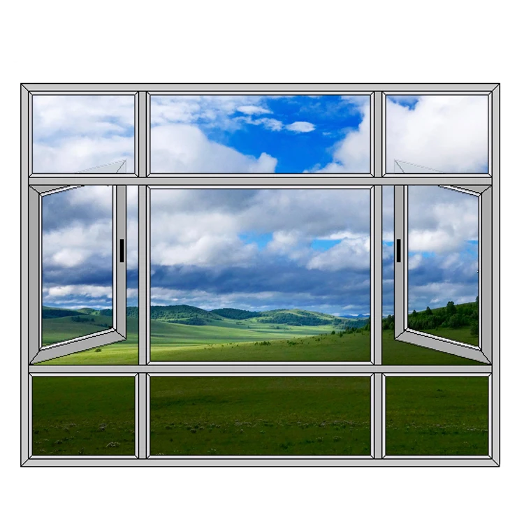 Оконные окна с алюминиевыми дверями и москитной сеткой, современный дизайн, двойное стекло, распродажа, черные, серебристо-серые