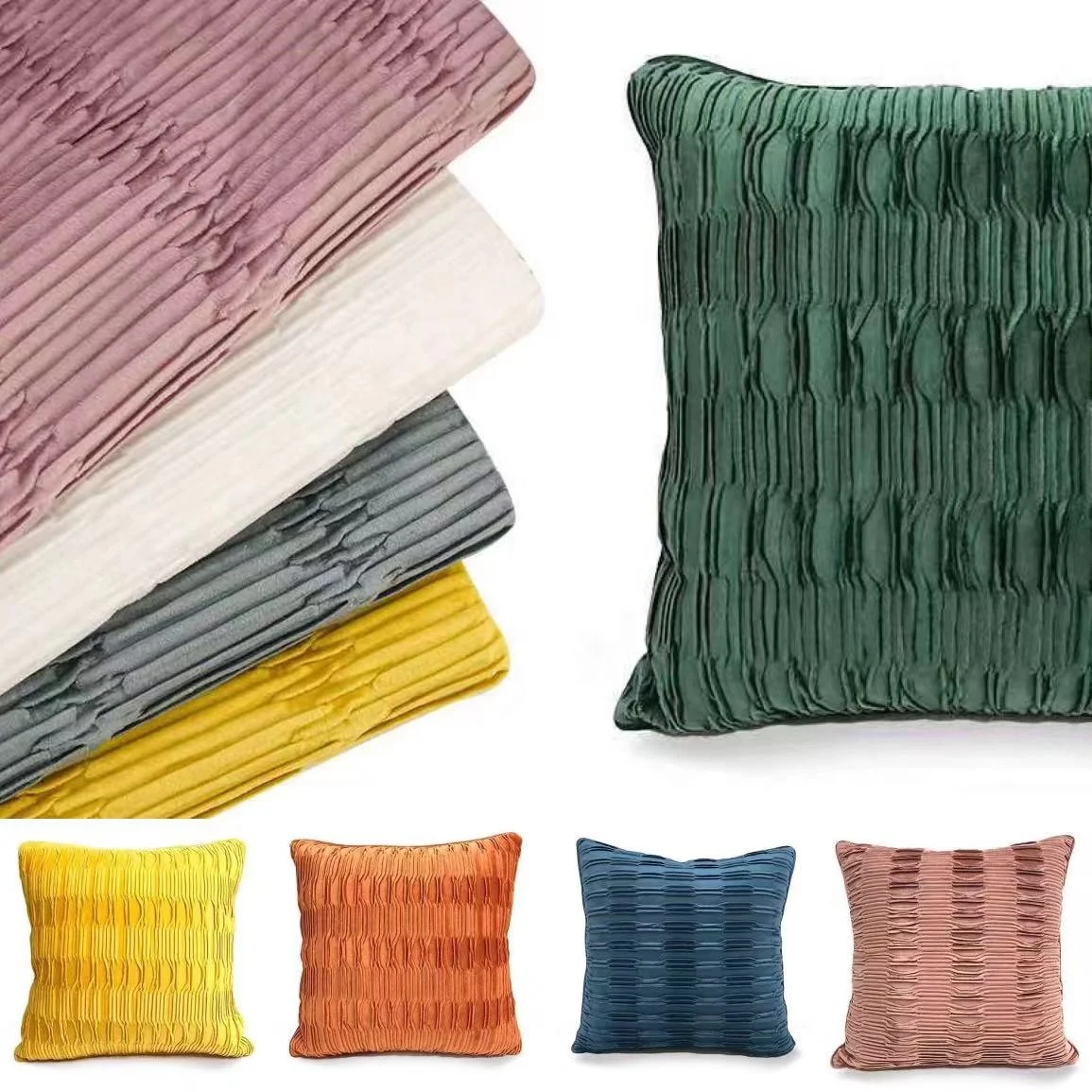 Popular 3D crushed polyester pressed pattern Dutch velvet product washable pillows super soft velvet fabrics for sofa