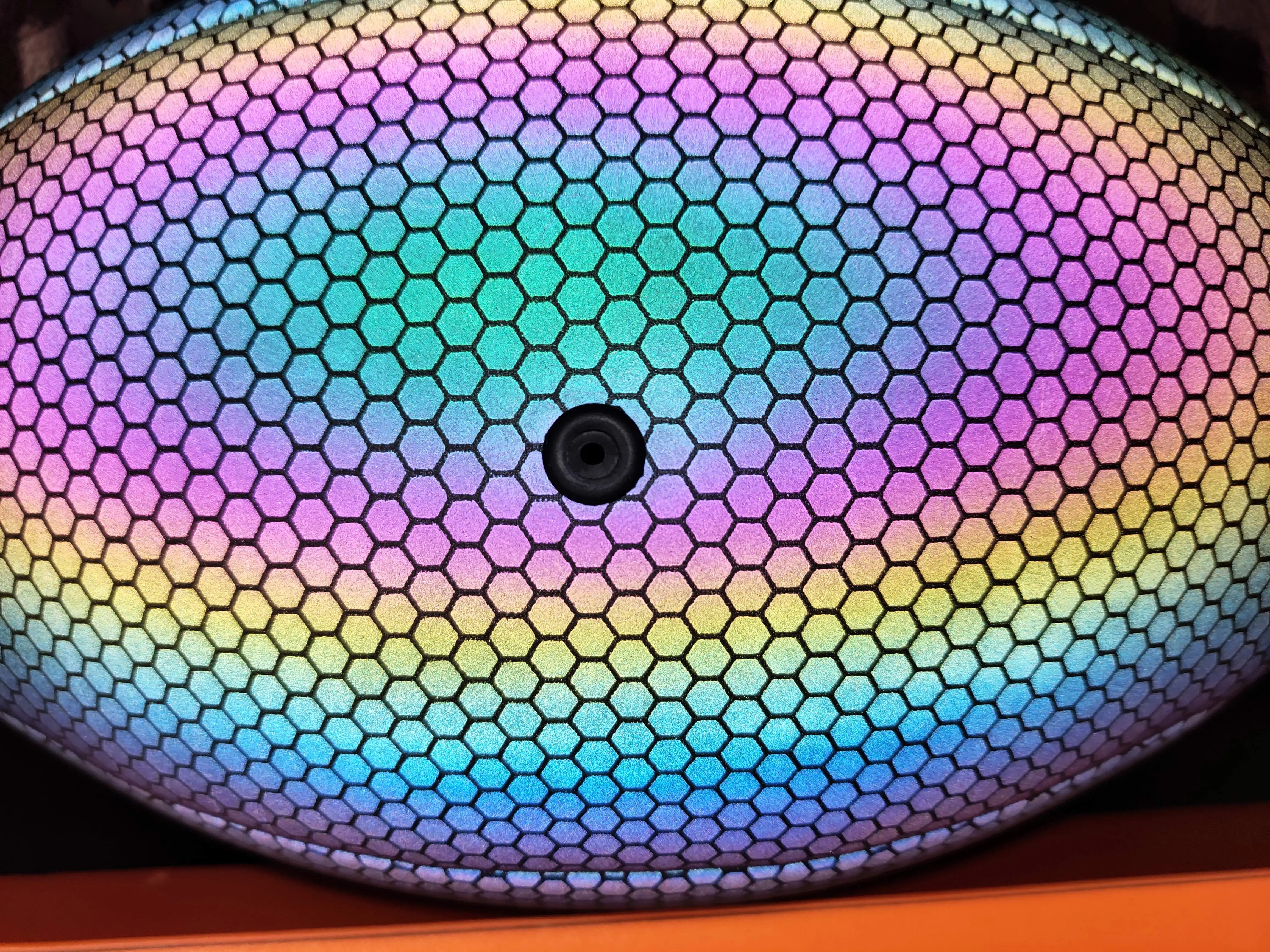 Custom logo luminous reflection holographic soccer ball rugby ball lit football luminous football factory OEM made in China