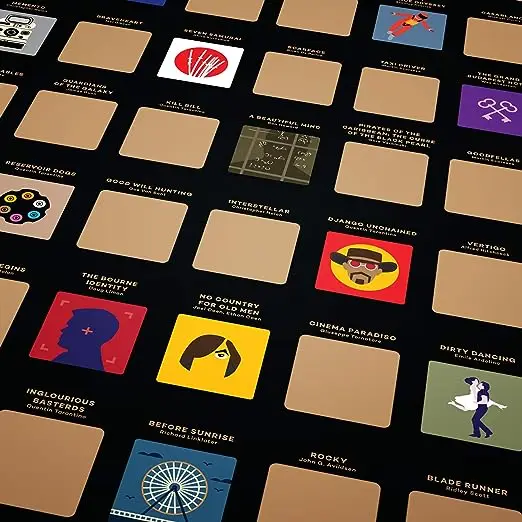 Customized deluxe scratch off poster high quality scratch off bucket list poster 100 places movies things to do poster