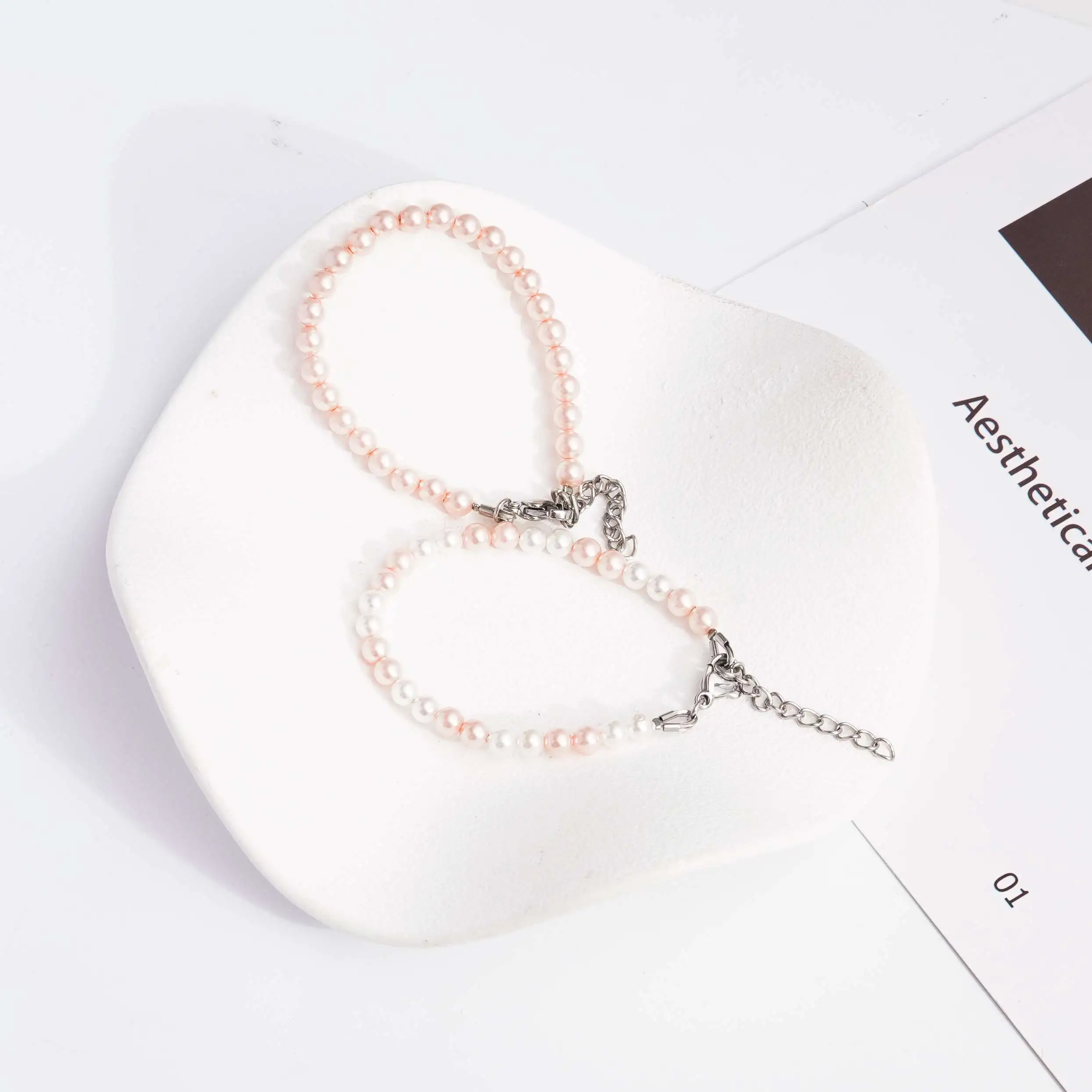 2024 new trend 925 sterling silver bracelet simple freshwater pearl bracelets for kids women