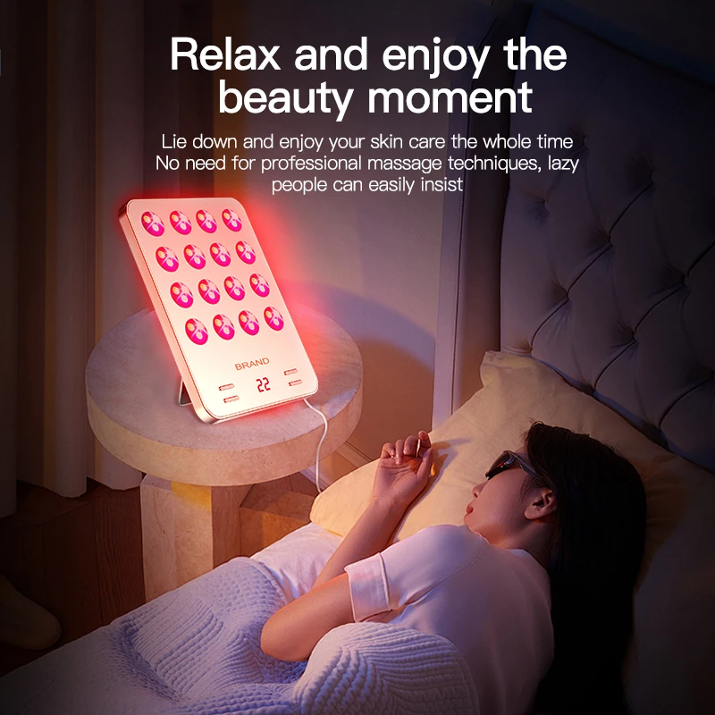 Home use portable beauty device skin rejuvenation Photon LED red light therapy with mirror