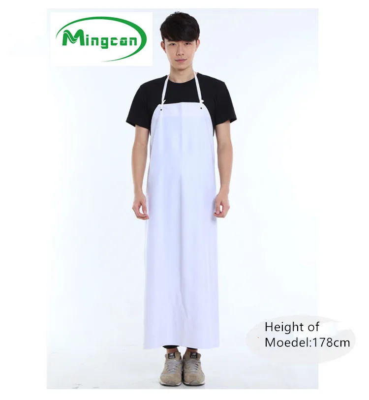 Heavy Duty Adult Woman Rubber White Reusable Butcher TPU Apron Waterproof
